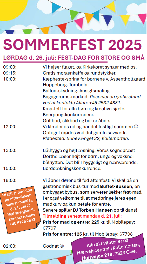 Sommerfest 2025 - program